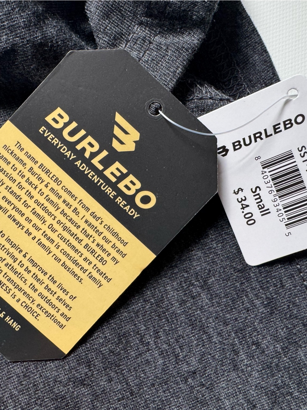 NWT BURLEBO Camo Logo Pocket Graphic T-Shirt Gray Men’s S - Picture 4 of 4